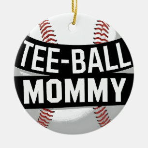 Tee-Ball Mummy Funny Teeball Mum Ceramic Tree Decoration