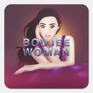 TEE Boujee Woman Square Sticker