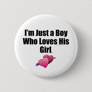 TEE Boy Loves His Girl 6 Cm Round Badge