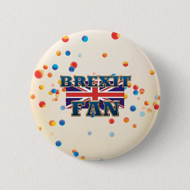 TEE Brexit Fan 6 Cm Round Badge (Front)