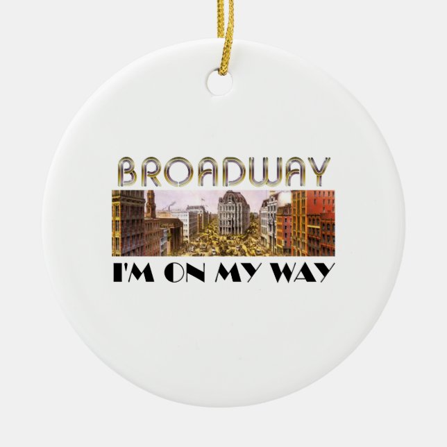 TEE Broadway Star Ceramic Tree Decoration (Front)