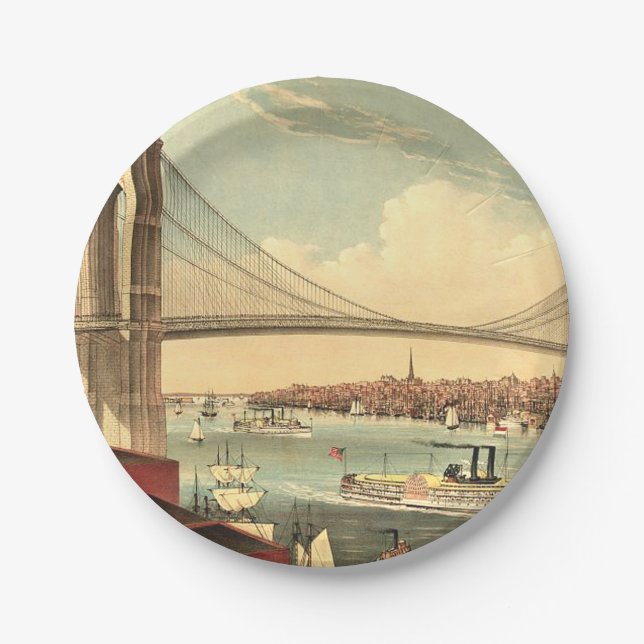 TEE Brooklyn Bridge Paper Plate (Front)