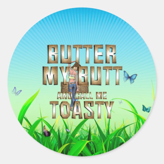 TEE Call Me Toasty Classic Round Sticker (Front)