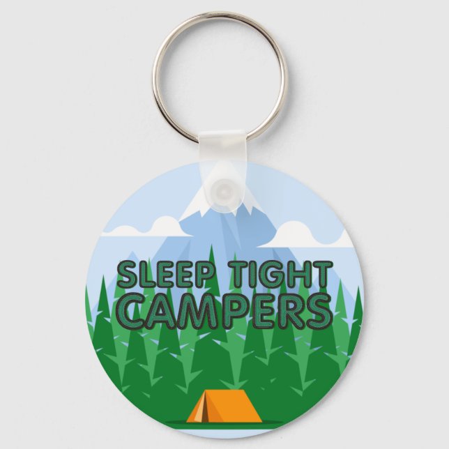 TEE Campers Sleep Slogan Key Ring (Front)