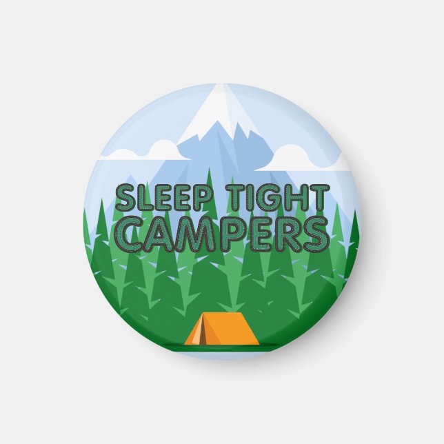 TEE Campers Sleep Slogan Magnet (Front)