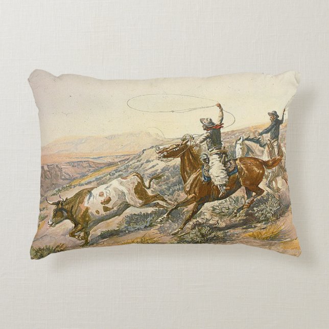 TEE Cattle Drive Decorative Cushion (Front)