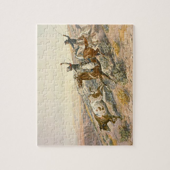 TEE Cattle Drive Jigsaw Puzzle (Vertical)