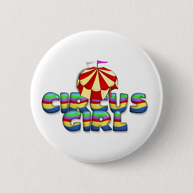 TEE Circus Girl 6 Cm Round Badge (Front)