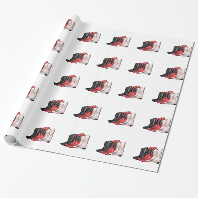TEE Country Boots Wrapping Paper (Unrolled)
