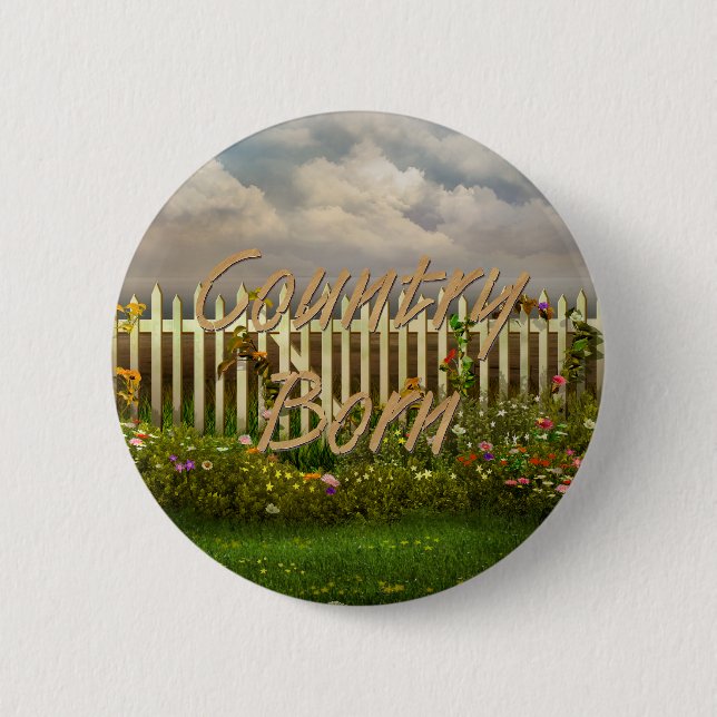 TEE Country Born 6 Cm Round Badge (Front)