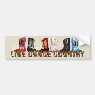 TEE Country Line Dance Bumper Sticker