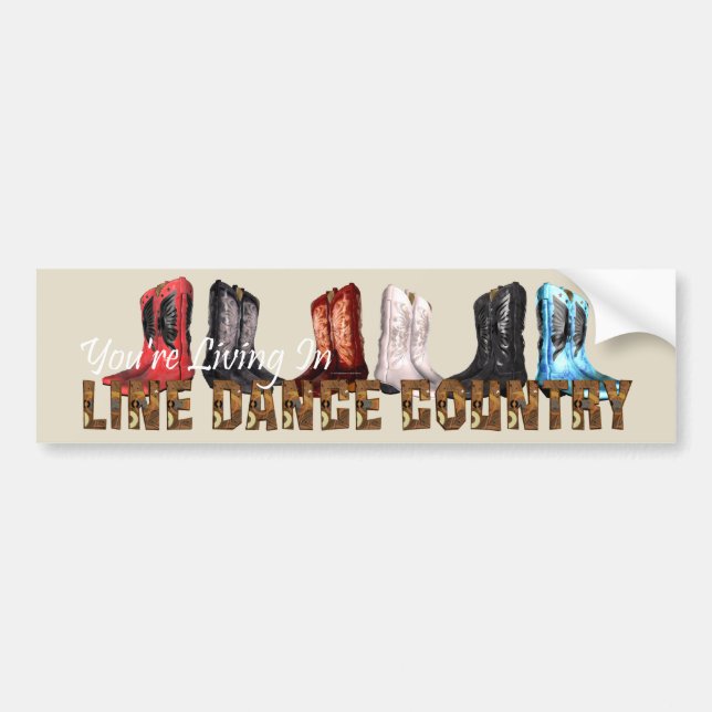 TEE Country Line Dance Bumper Sticker (Front)