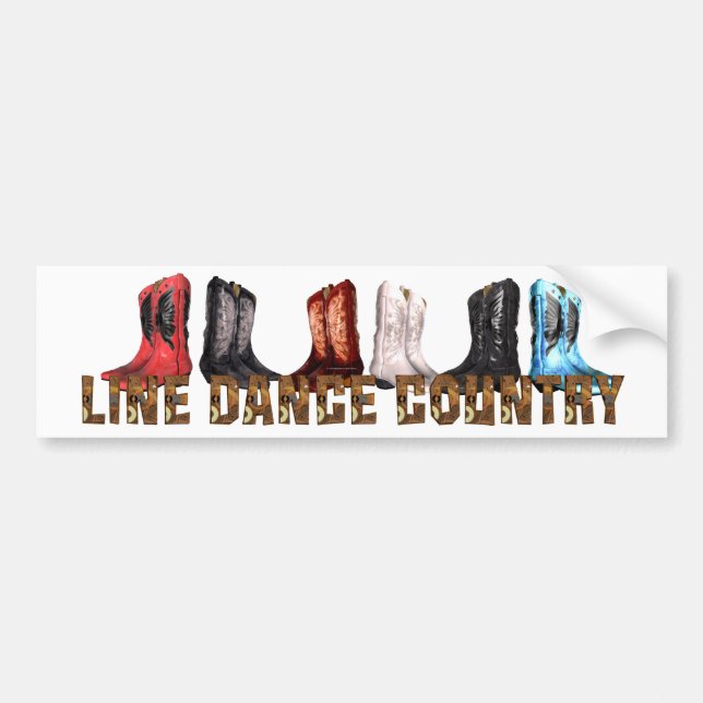 TEE Country Line Dance Bumper Sticker (Front)