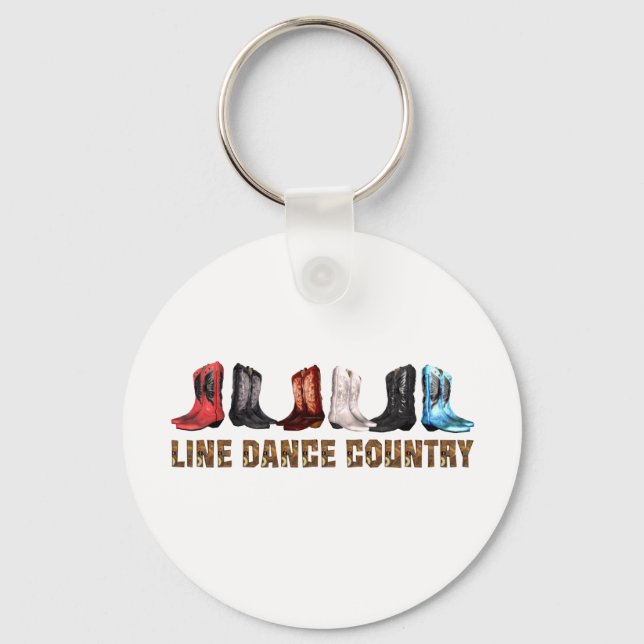TEE Country Line Dance Key Ring (Front)