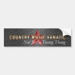 TEE Country Music Fanatic Bumper Sticker