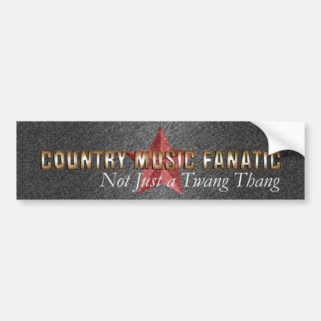 TEE Country Music Fanatic Bumper Sticker (Front)