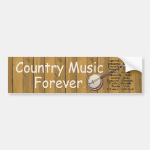TEE Country Music Forever Bumper Sticker