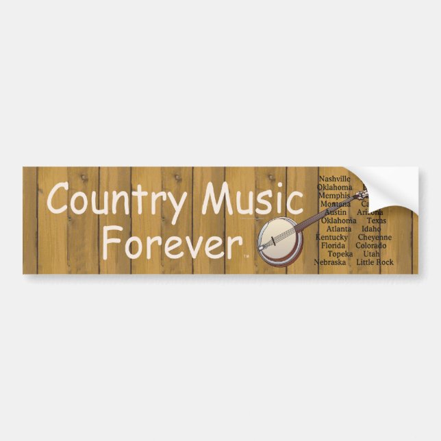 TEE Country Music Forever Bumper Sticker (Front)