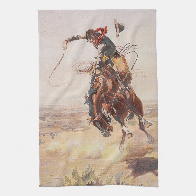 TEE Cowboy Life Tea Towel (Vertical)