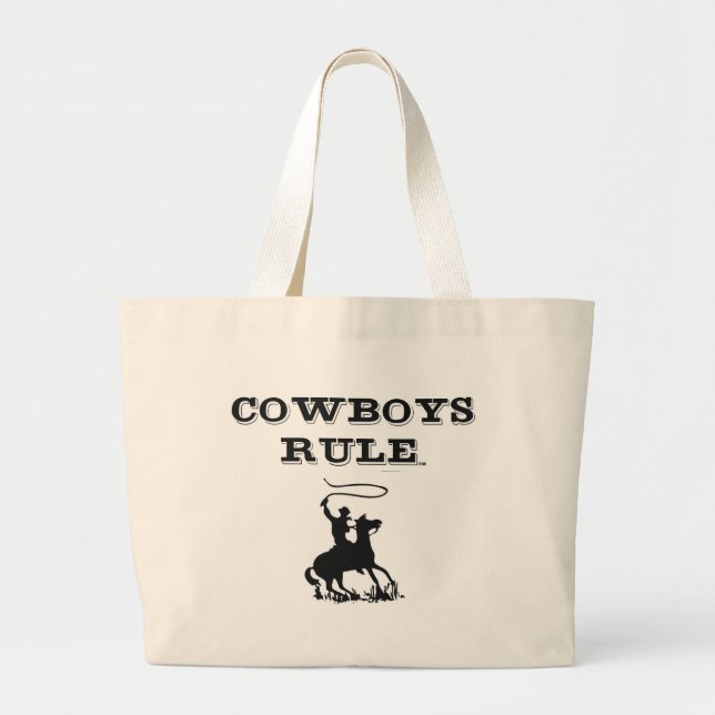 TEE Cowboys Rule Large Tote Bag (Front)