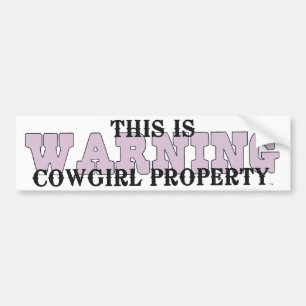 TEE Cowgirl Property Bumper Sticker