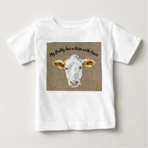 Tee for Baby Boy with Cow Face