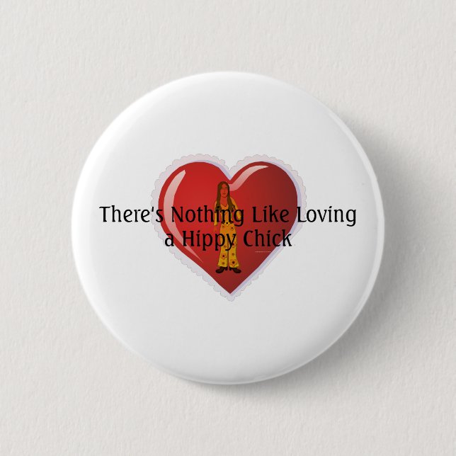 TEE Hippy Chick 6 Cm Round Badge (Front)