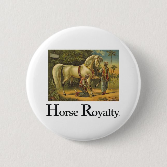 TEE Horse Royalty 6 Cm Round Badge (Front)