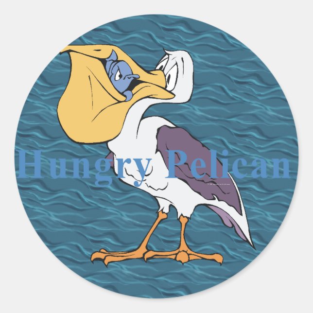 TEE Hungry Pelican Classic Round Sticker (Front)