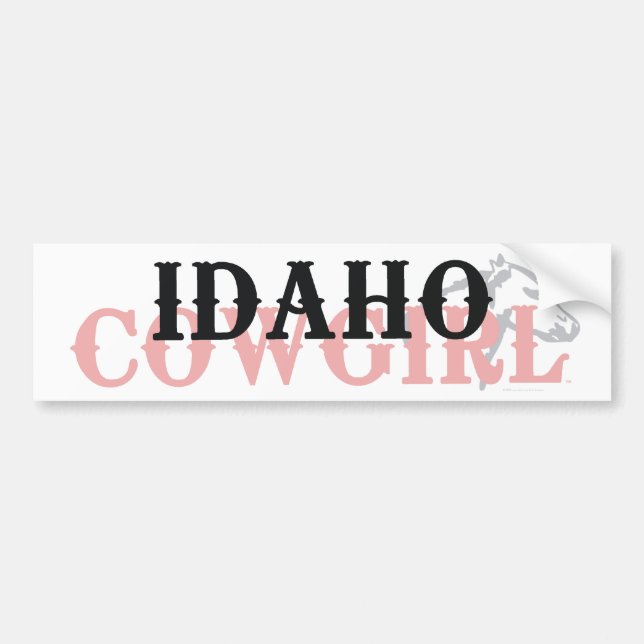 TEE Idaho Cowgirl Bumper Sticker (Front)