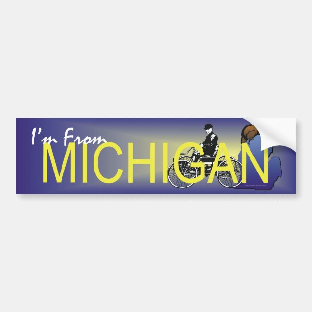 TEE I'm From Michigan Bumper Sticker (Front)