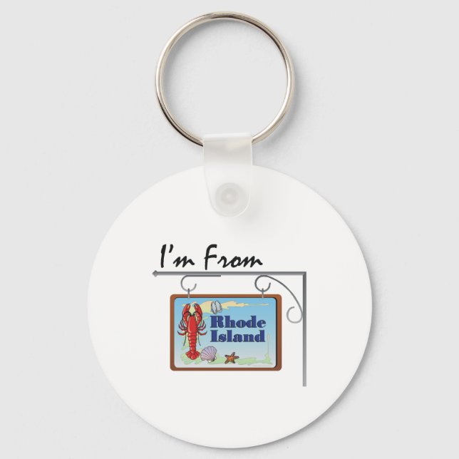 TEE I'm From Rhode Island Key Ring (Front)