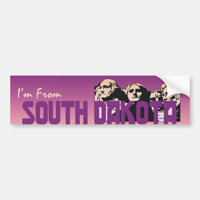 TEE I'm From South Dakota Bumper Sticker (Front)