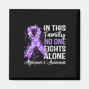 Tee In This Family No One Fights Heimer Alone  Magnet