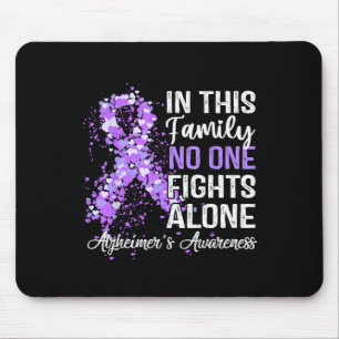 Tee In This Family No One Fights Heimer Alone Mouse Mat
