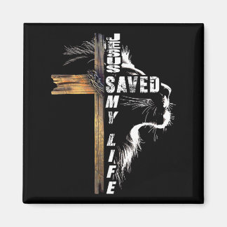 Tee Jesus Christ Saved Life Gift Magnet
