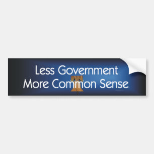 TEE Less Government More Common Sense Bumper Sticker