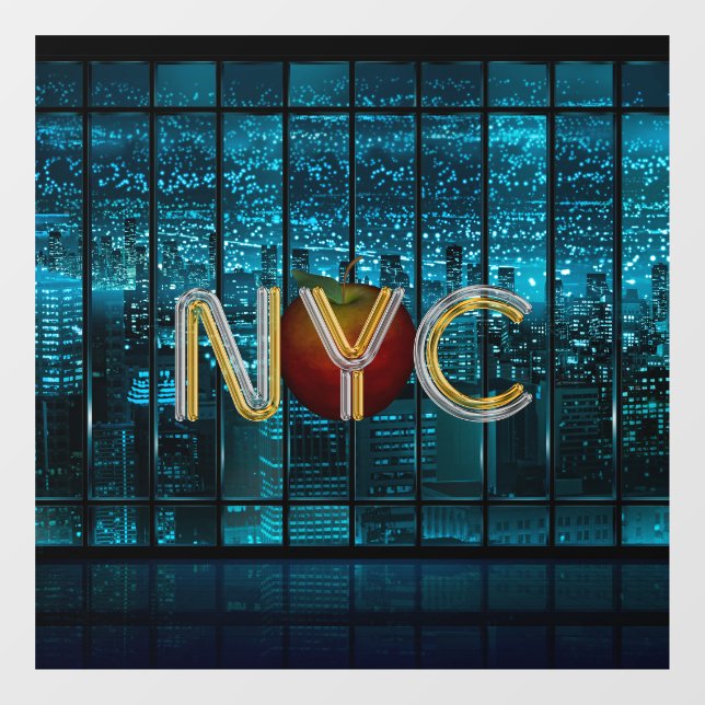 TEE New York City Window Cling (Sheet)