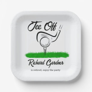 Tee Off for an UnForeGettable Retirement Party Paper Plate