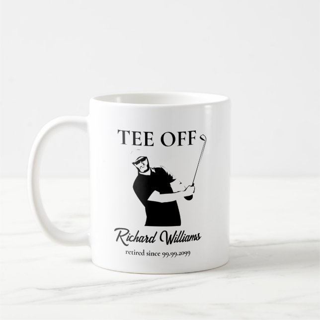 Tee Off Start of A New Era in Life Retirement  Coffee Mug (Left)