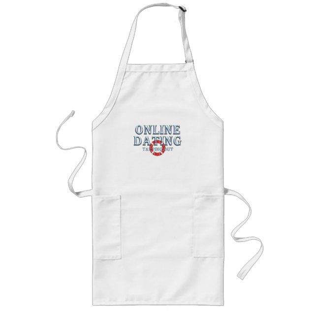 TEE Online Dating Humor Long Apron (Front)