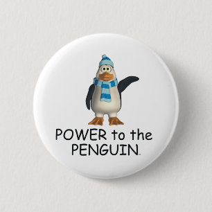 TEE Power to the Penguin 6 Cm Round Badge