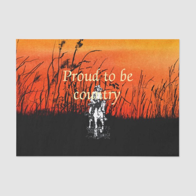 TEE Proud to be Country Tissue Paper (Front)