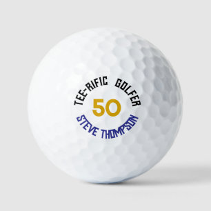 Tee-rific 50th Birthday Personalised Golf Balls