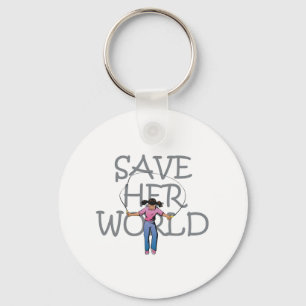 TEE Save Her World Key Ring