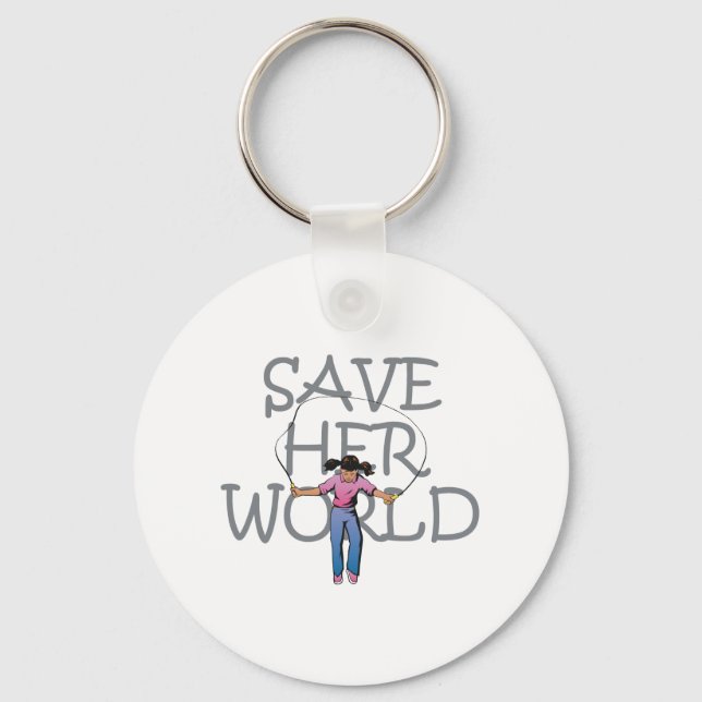 TEE Save Her World Key Ring (Front)
