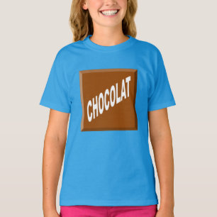 Tee-shirt gray jersey girls Design CHOCOLATE T-Shirt