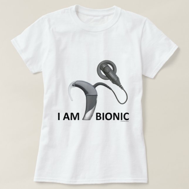 tee-shirt implant cochlear bionic T-Shirt (Design Front)
