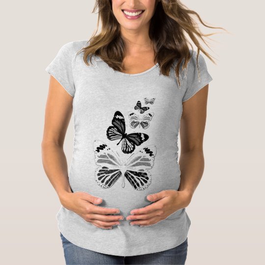 Tee-shirt pregnancy gray short sleeves, maternity T-Shirt