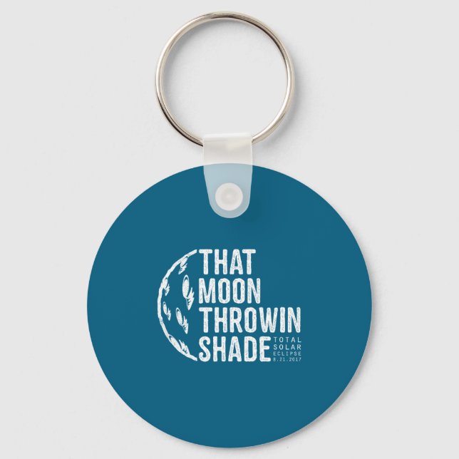 Tee Shirt Total Solar Eclipse 2017 Moon Key Ring (Front)